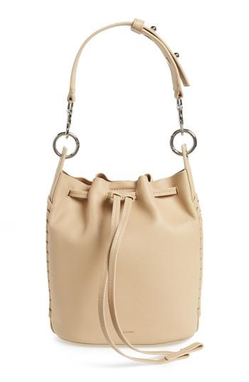 Allsaints Small Ray Leather Bucket Bag - Ivory