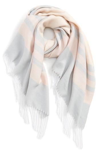 Women's Bp. Stripe Scarf, Size - Grey