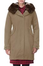 Women's Woolrich Literary Rex Parka With Genuine Rabbit Fur Trim And Detachable Liner