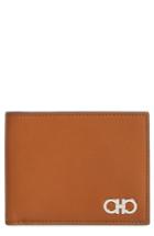 Men's Salvatore Ferragamo Calfskin Leather Bifold Wallet - Brown