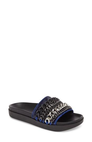 Women's Kendall + Kylie Shiloh Chain Link Platform Slide .5 M - Blue