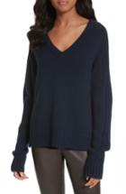 Women's Joseph Luxe Cashmere V-neck Sweater - Blue