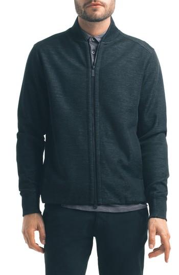 Men's Good Man Brand Modern Slim Fit Bomber Jacket - Black