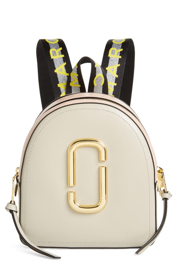 Marc Jacobs Pack Shot Leather Backpack - Ivory