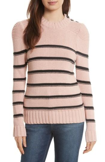 Women's La Vie Rebecca Taylor Stripe Cotton & Merino Wool Sweater