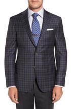 Men's David Donahue Connor Classic Fit Check Wool Sport Coat R - Black