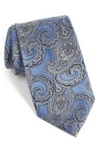 Men's Nordstrom Paisley Silk Tie, Size X-long - Blue