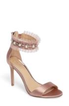 Women's Jewel Badgley Mischka Abagail Embellished Ankle Strap Sandal M - Pink