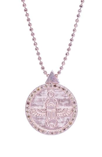 Women's Conges Protection & Transformation Scarab Coin Pendant Necklace