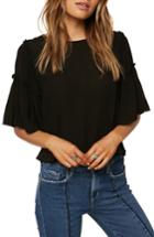 Women's O'neill Brea Bell Sleeve Top - Black