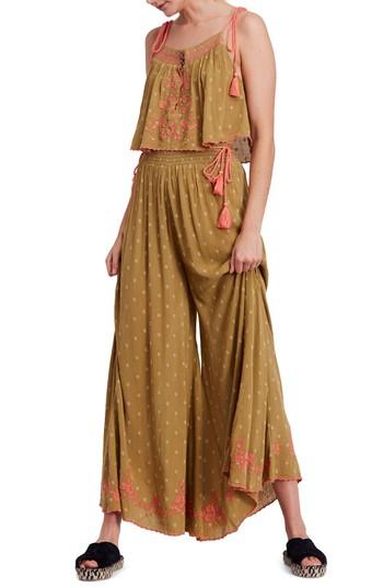 Women's Free People Hearts Rising Embroidered Top & Pants - Brown