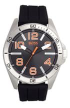 Men's Boss Orange 'big Time' Silicone Strap Watch, 48mm