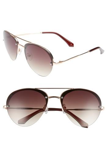 Women's Prive Revaux The Warrior 60mm Aviator Sunglasses - Gold