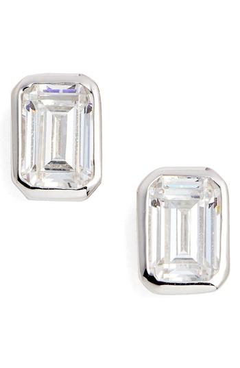 Women's Lafonn Bezel-set Emerald Cut Stud Earrings