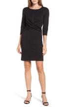 Women's Gibson Knot Front Stretch Knit Body-con Dress - Black