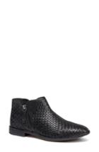 Women's Trask Amy Woven Leather Bootie .5 M - Black