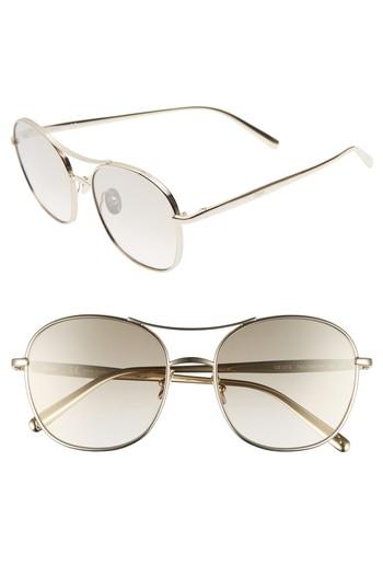 Women's Chloe 54mm Aviator Sunglasses - Gold/ Brown