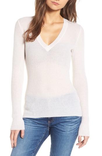 Women's James Perse Cashmere V-neck Sweater - White