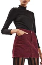 Women's Topshop High Rise Corduroy Miniskirt