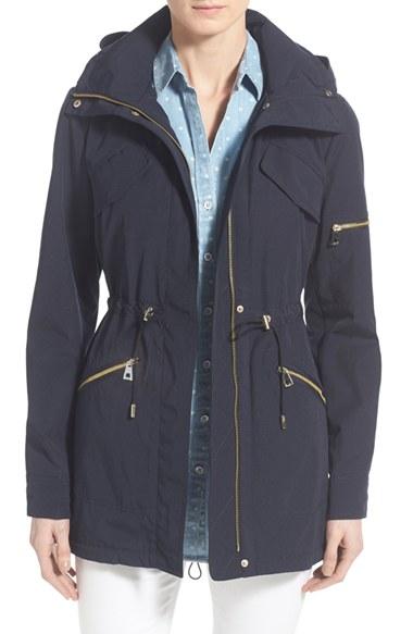 Women's Vince Camuto Drawstring Drop Tail Jacket - Blue