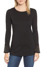 Women's Michael Kors Flare Cuff Studded Shirt - Black