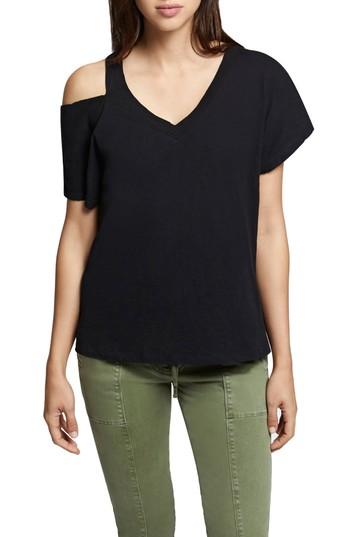 Women's Sanctuary Shoulder Cutout Cotton Top - Black