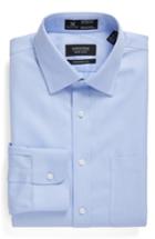 Men's Nordstrom Men's Shop Smartcare(tm) Traditional Fit Herringbone Dress Shirt - 32/33 - Blue