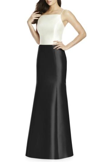 Women's Dessy Collection Sateen Twill Mermaid Skirt - Black