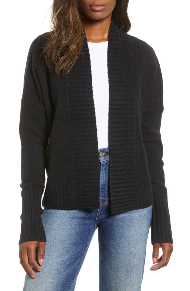Women's Caslon H Cardigan, Size Small - Black