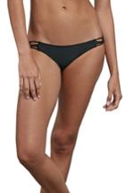 Women's Volcom Simply Solid Macrame Bikini Bottoms - Black