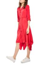 Women's Topshop Handkerchief Hem Midi Shirtdress