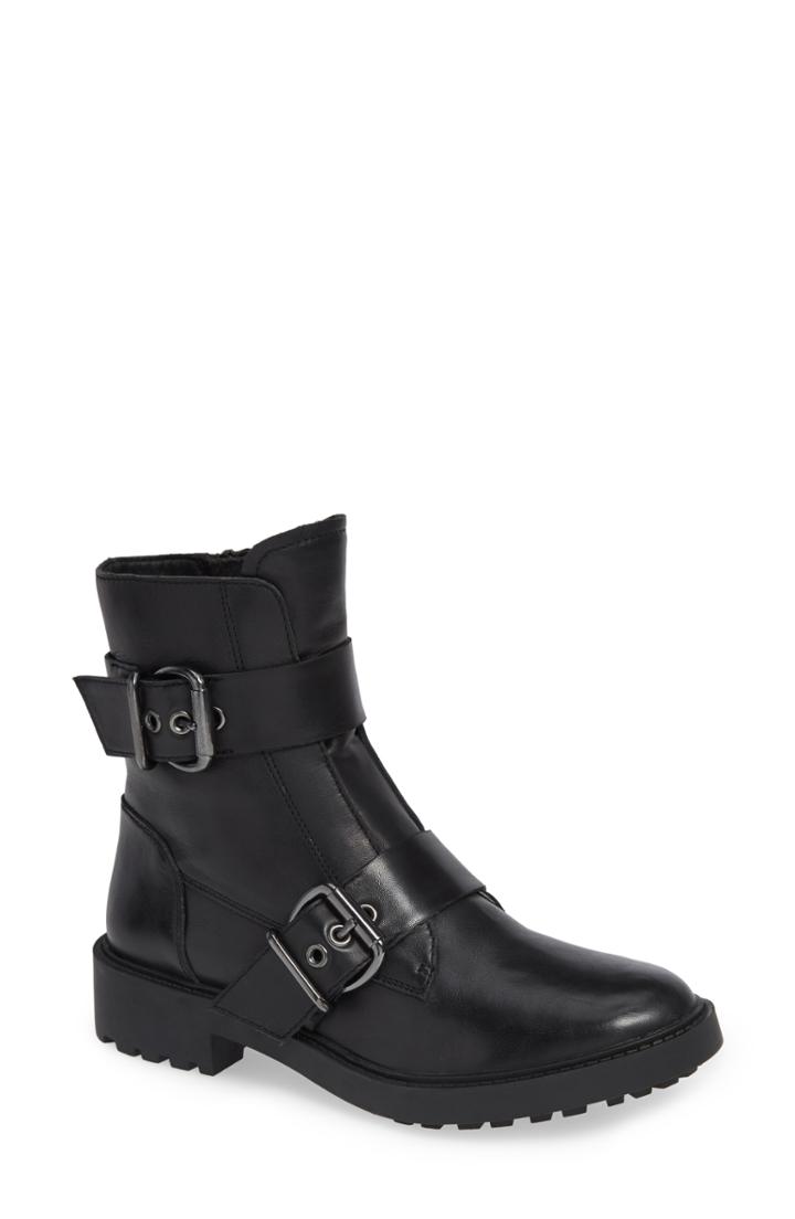 Women's Linea Paolo Teigan Moto Bootie .5 M - Black
