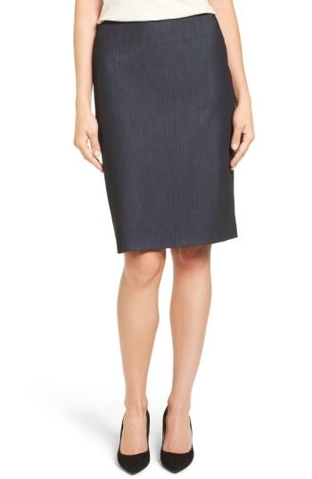 Women's Anne Klein Stretch Woven Suit Skirt - Blue