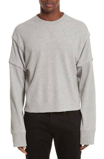 Men's Helmut Lang Military Panel Sleeve Thermal Shirt