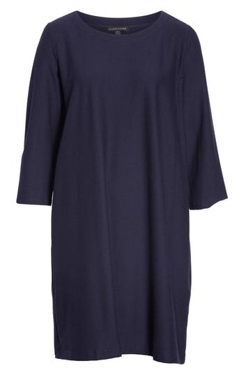 Women's Eileen Fisher Scoop Neck Knee Length Shift Dress