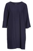Women's Eileen Fisher Scoop Neck Knee Length Shift Dress