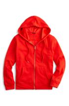 Women's J.crew Velour Lined Hoodie, Size - Red