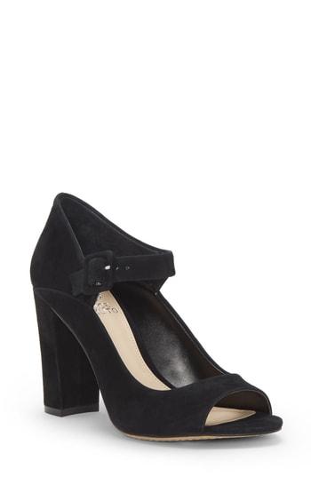 Women's Vince Camuto Selmer Peep-toe Pump M - Black