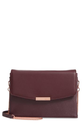 Ted Baker London Faux Leather Crossbody Bag - Purple