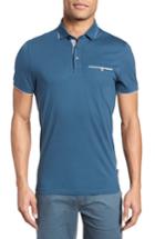 Men's Ted Baker London Derry Modern Slim Fit Polo (m) - Blue/green