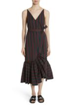 Women's Rosetta Getty Belted Flare Hem Dress - Black