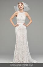 Women's Watters Vendela Sleeveless Empire Waist Lace Gown, Size In Store Only - Ivory