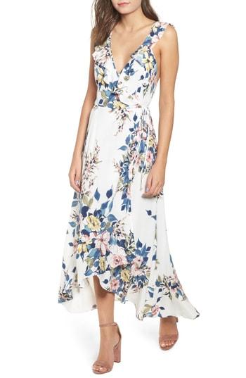Women's Leith Floral Print Wrap Dress - Ivory