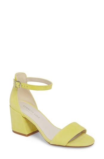 Women's Kenneth Cole New York Hannon Block Heel Ankle Strap Sandal M - Yellow