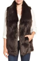 Women's Via Spiga Faux Fur Vest, Size - (online Only)