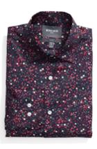 Men's Bonobos Mali Slim Fit Stretch Floral Dress Shirt .5 33 - Black