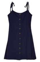 Women's Topshop Button Down Rib Minidress Us (fits Like 0) - Ivory