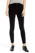 Women's Dl1961 Chrissy Ultra High Waist Velveteen Ankle Skinny Jeans - Black