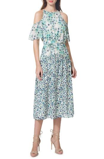 Women's Donna Morgan Cold Shoulder Midi Dress - Blue