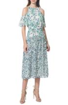 Women's Donna Morgan Cold Shoulder Midi Dress - Blue